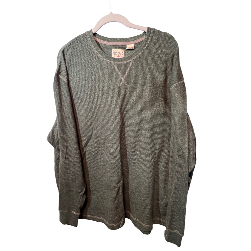 Red Head Brand Co. 2XL Olive Green Thermal Long Sleeve T‎ Shirt Mens